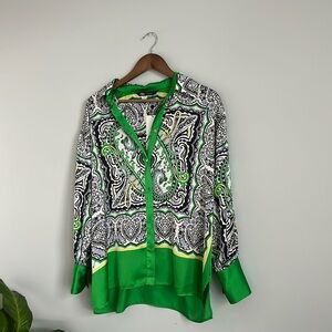 Zara oversized satin shirt, never worn!